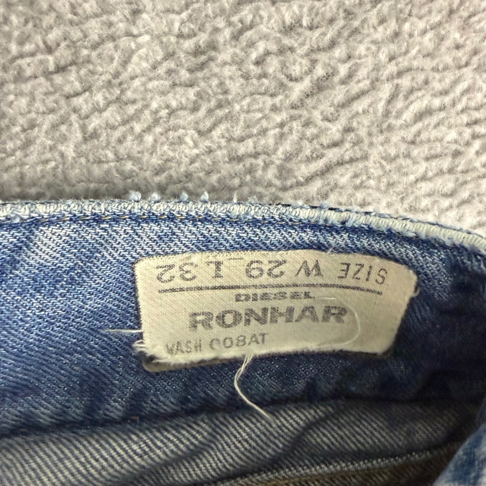 Diesel Ronhar Womens Jeans 29x32 Blue Low Rise Bootcut Distressed Wash 008AT - Picture 11 of 14